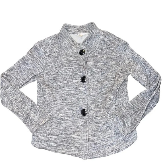 Cabi Hourglass Fleece Lined Heathered Gray Blazer Up Jacket Size Small Style 596 - Picture 2 of 4